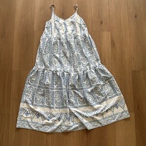 Blue and White Maxi Dress